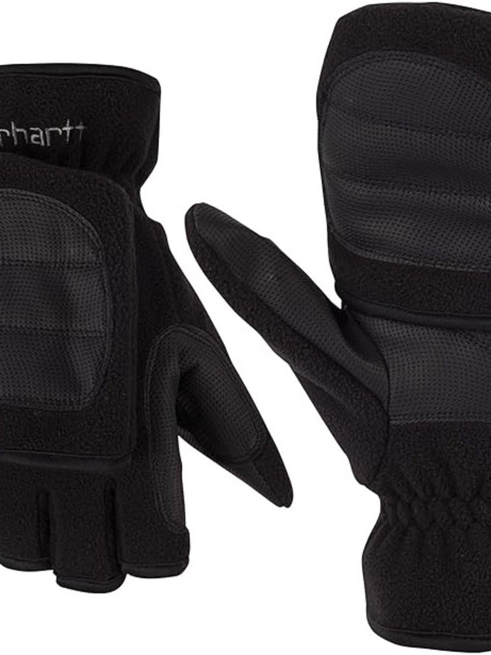 Carhartt Black Convertible Fingerless Work Gloves